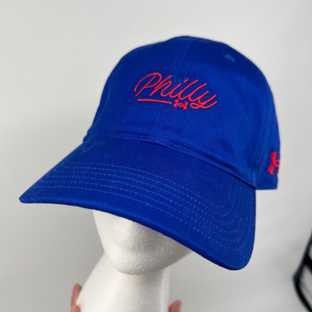 Under Armour Men's Philly‎ Script Logo Adjustable Baseball Cap Philadelphia NWT